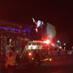 Santa atop fire engine