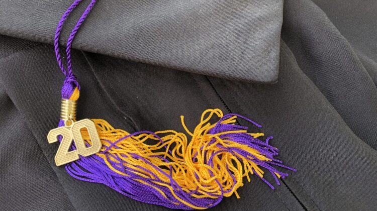 Cap and Gown with 2020 tassel