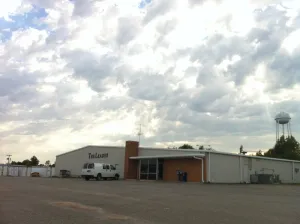 The Leader office moved to Hwy. 51, south of the hospital, in 1970. It’s office was converted from an old bowling alley.